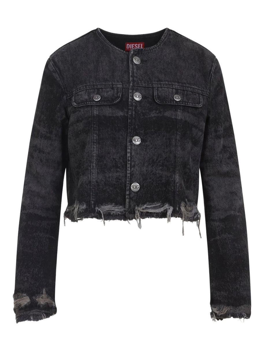 Diesel Denim Cotton Jacket - Black