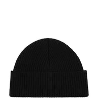 Ami Paris Ami De Coeur Wool Beanie - Black