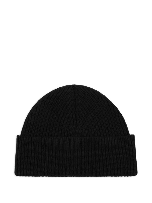 Ami Paris Ami De Coeur Wool Beanie - Black