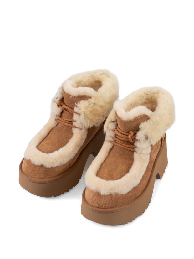 UGG Australia Esmee Lace Up Boots - Beige