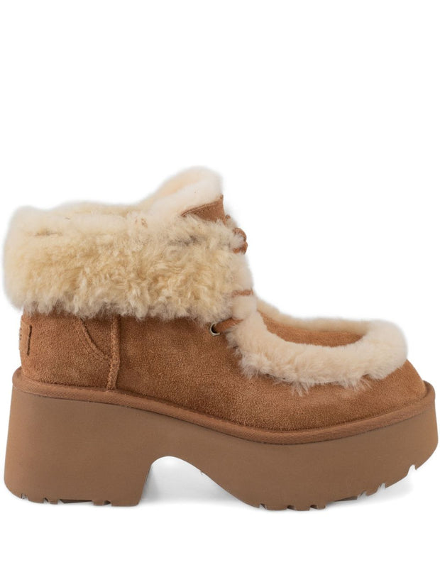 UGG Australia Esmee Lace Up Boots - Beige