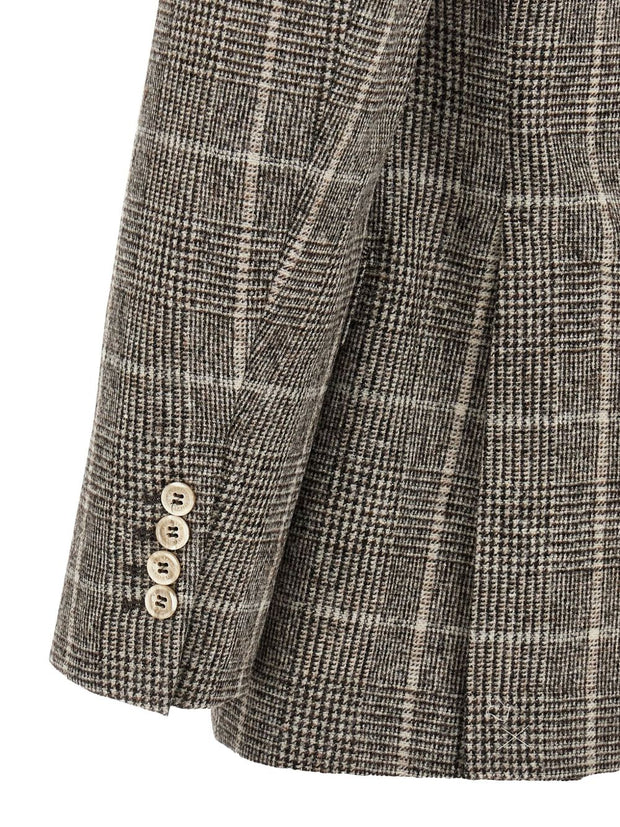 Brunello Cucinelli Cavallo Prince Of Wales Check Blazer