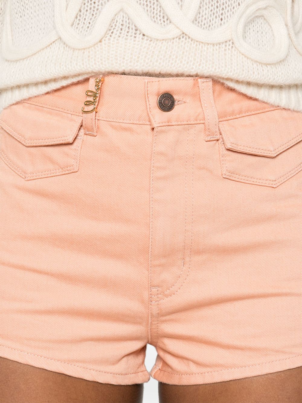 Chloé Denim Shorts Pink
