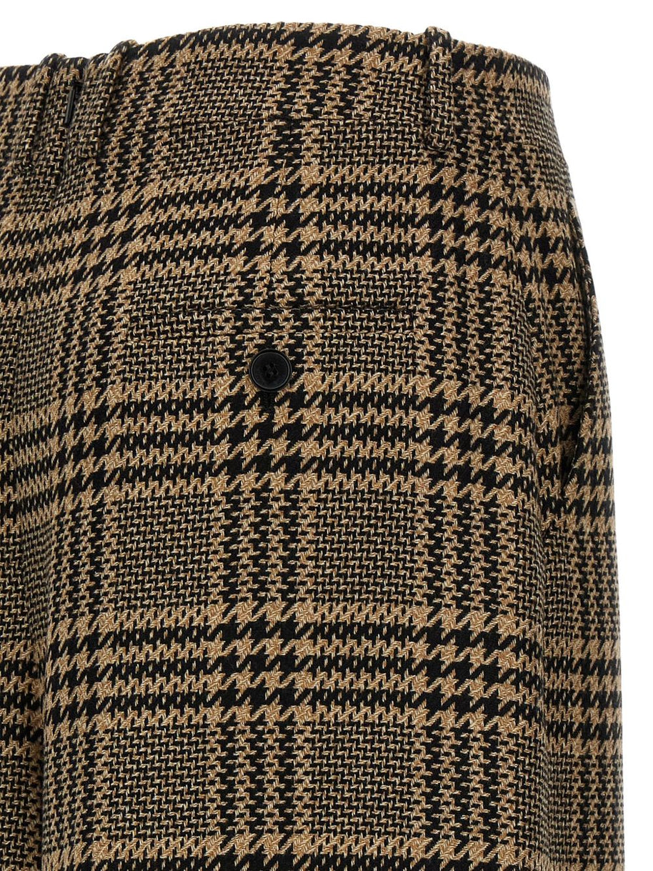 Saint Laurent Prince Of Wales Culotte Skirt - Black