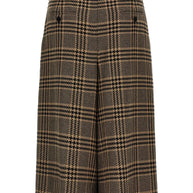 Saint Laurent Prince Of Wales Culotte Skirt - Black