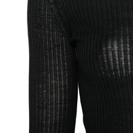 MRZ Wool Ribbed Sweater - Black
