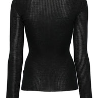 MRZ Wool Ribbed Sweater - Black