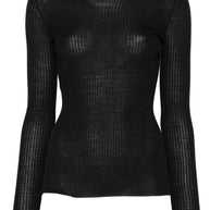 MRZ Wool Ribbed Sweater - Black