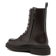 Brunello Cucinelli Leather Biker Boots Brown