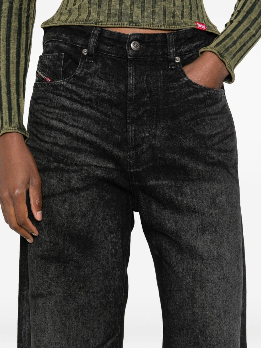 Diesel Flared Denim Jeans - Black