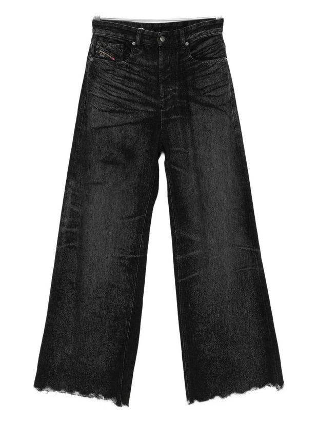 Diesel Flared Denim Jeans - Black