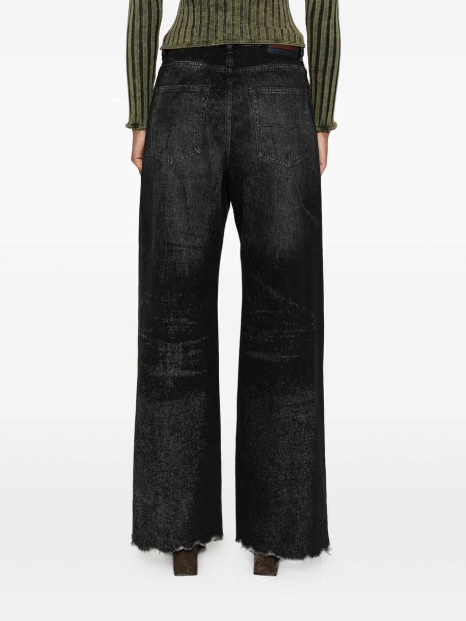 Diesel Flared Denim Jeans - Black