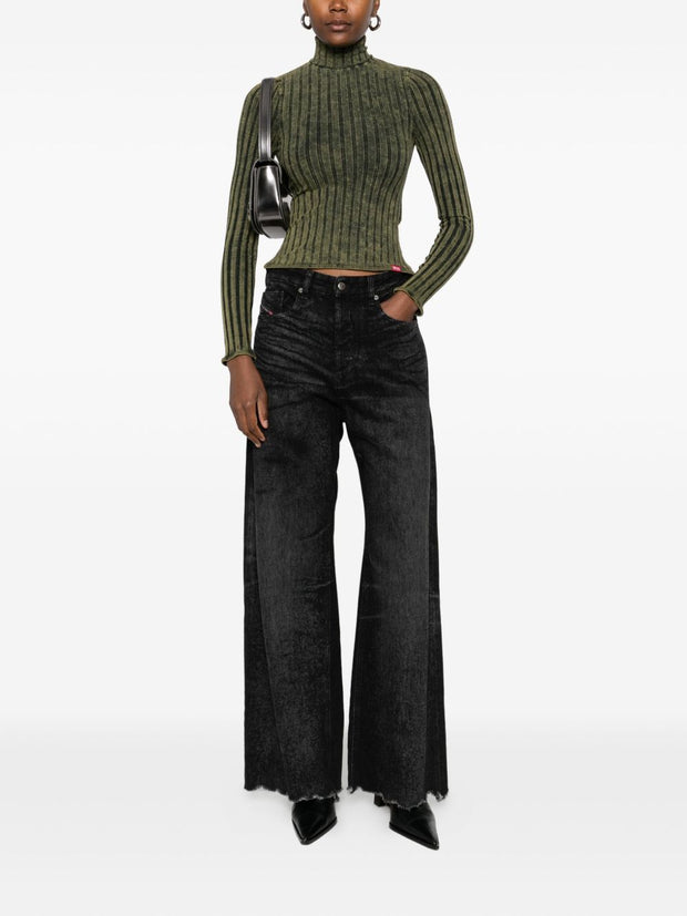 Diesel Flared Denim Jeans - Black