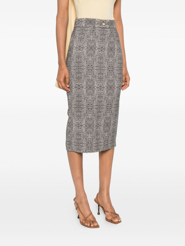 Elisabetta Franchi Midi Skirt - Black