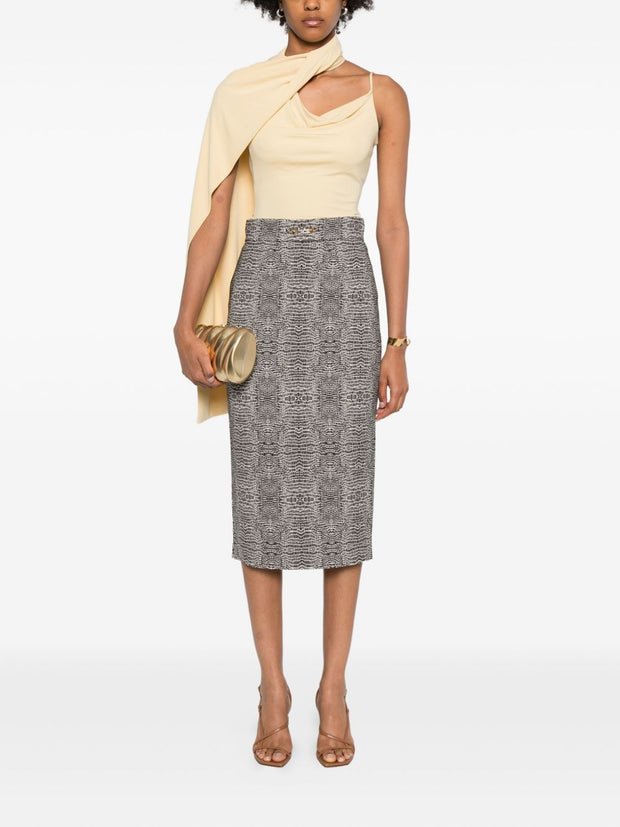 Elisabetta Franchi Midi Skirt - Black