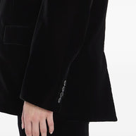 Saint Laurent  Velvet Double-breasted Jacket - Black