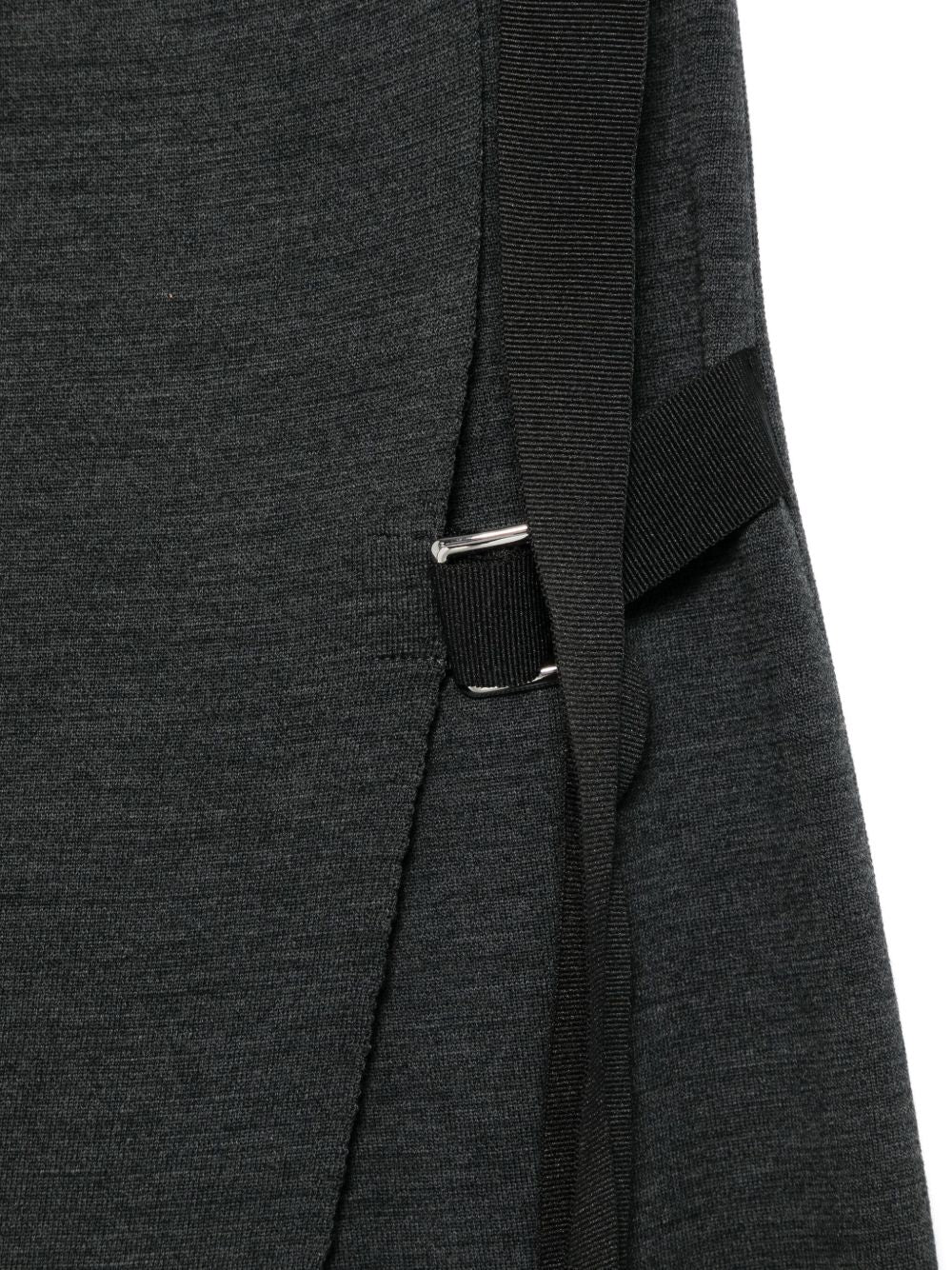 MRZ Wool Wrap Midi Skirt - Grey