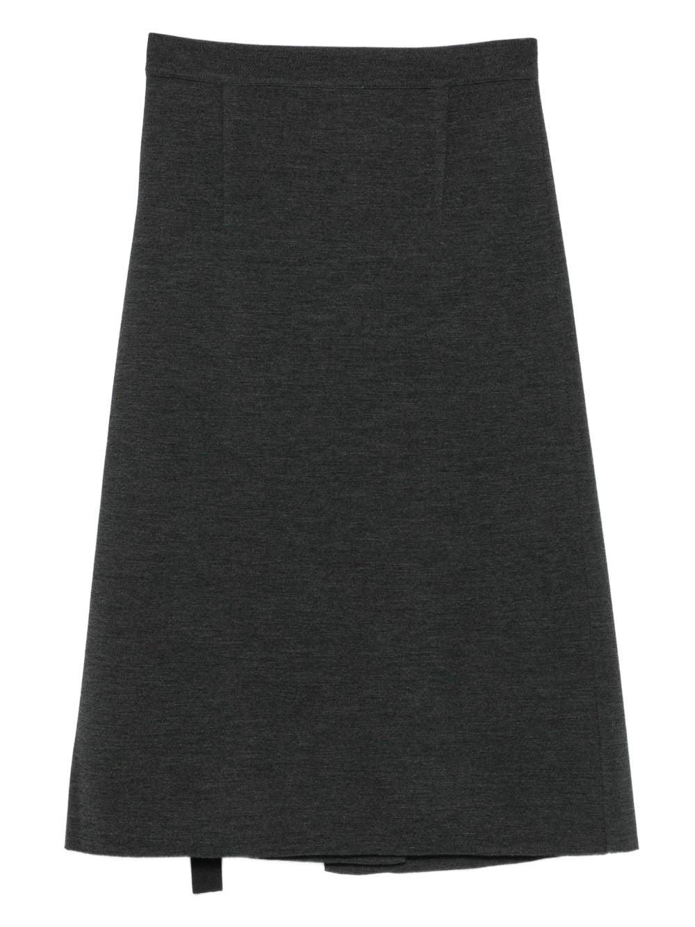 MRZ Wool Wrap Midi Skirt - Grey