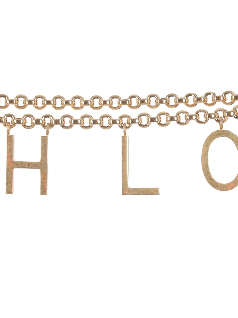 Chloé Letters Belt Golden