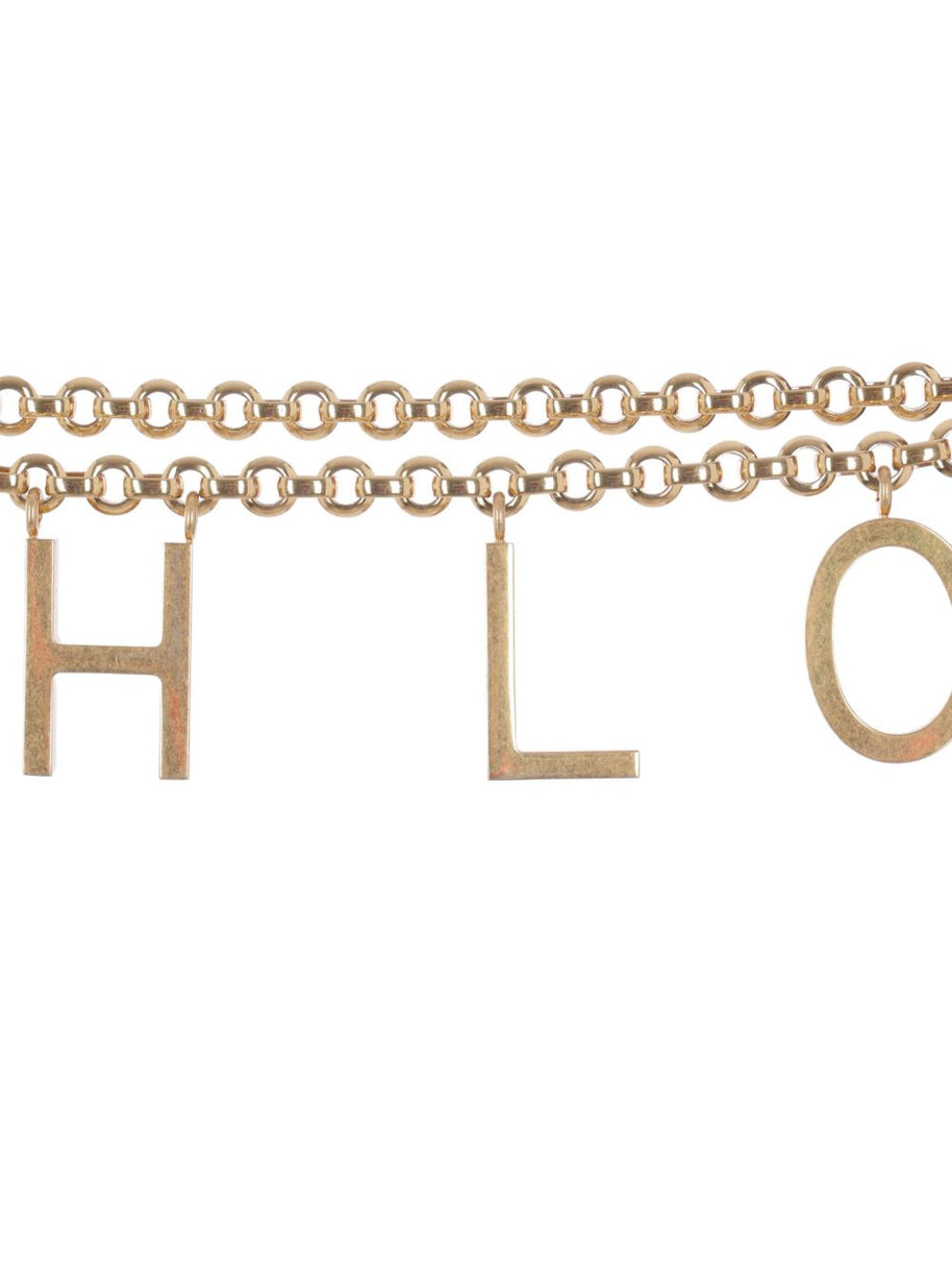 Chloé Letters Belt Golden