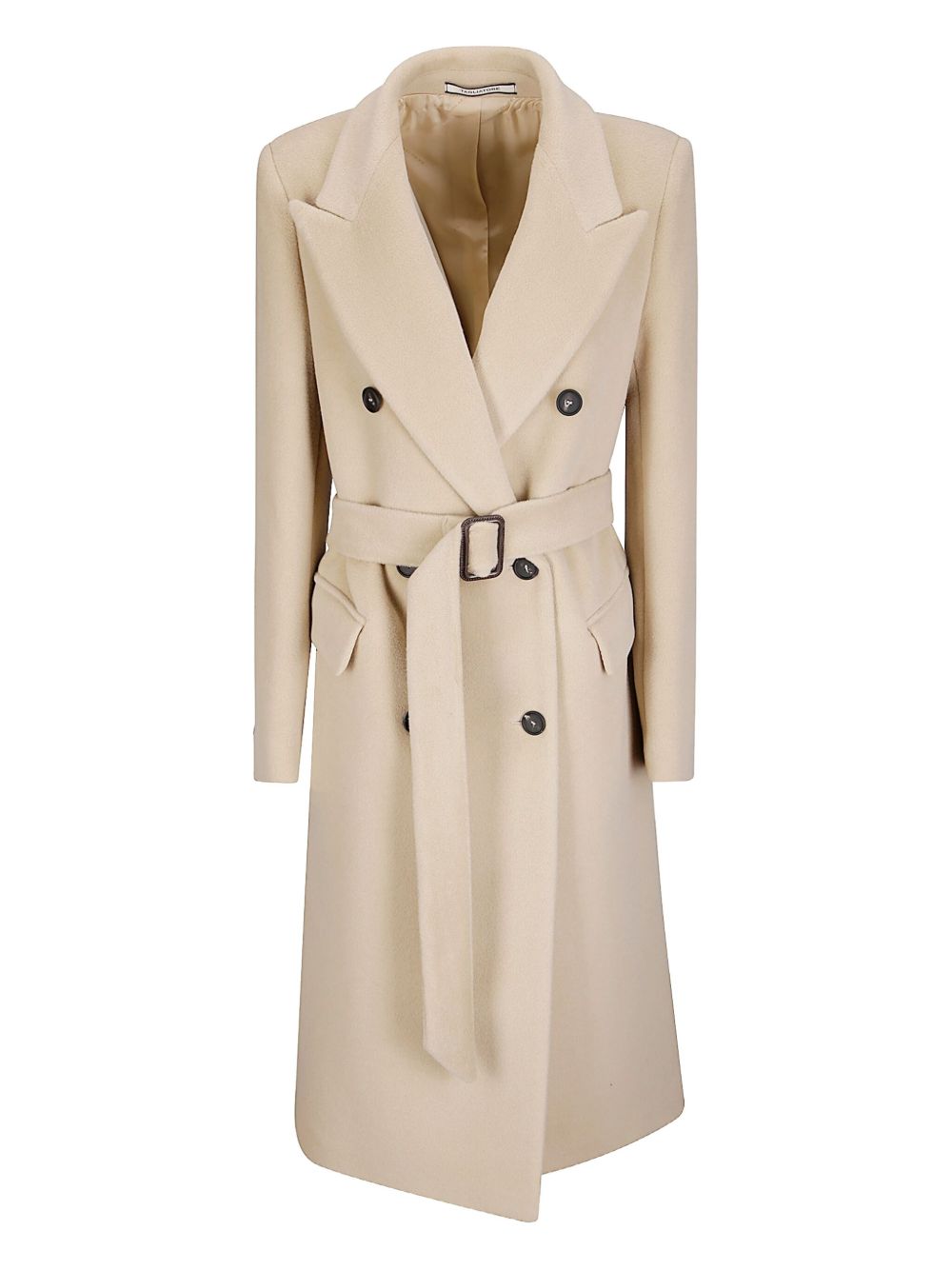 Tagliatore Wool Double-breasted Coat Beige