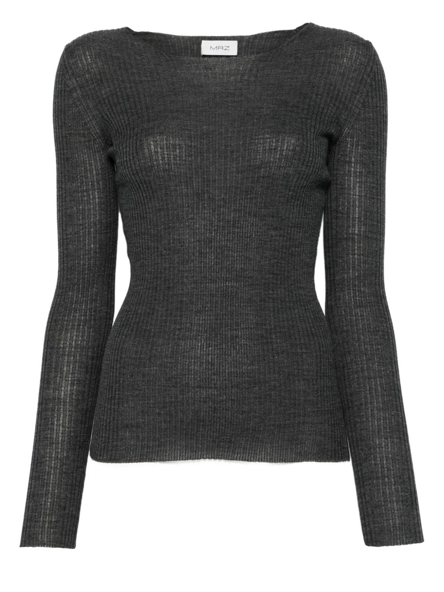 MRZ Wool Ribbed Sweater - Grey