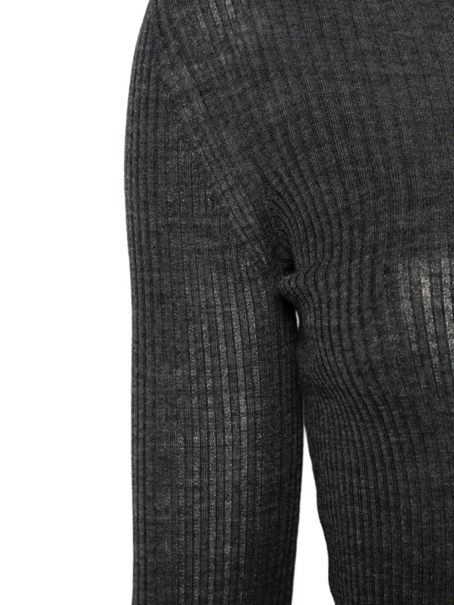 MRZ Wool Ribbed Sweater - Grey