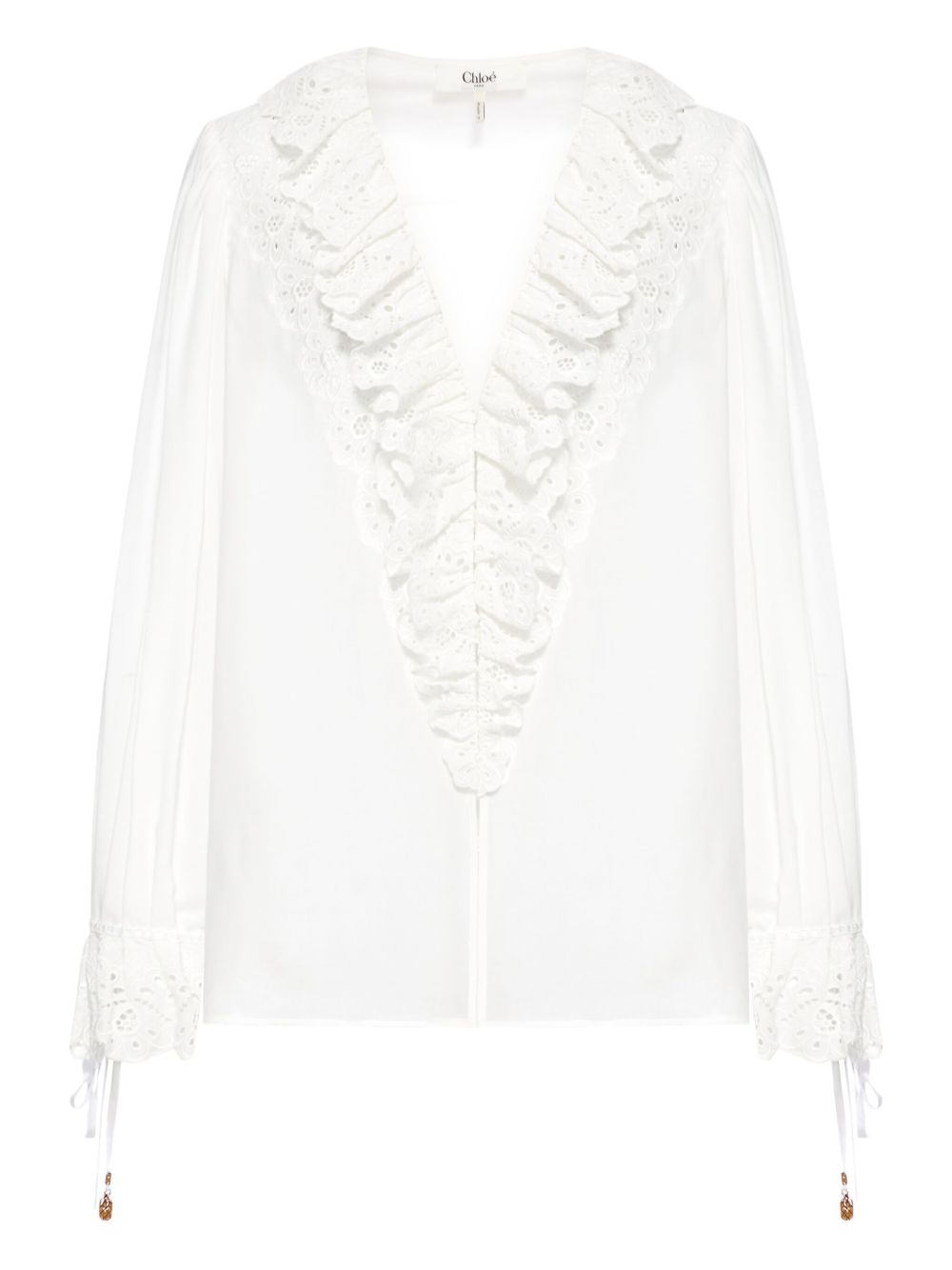 Chloé Cotton Voile Top White