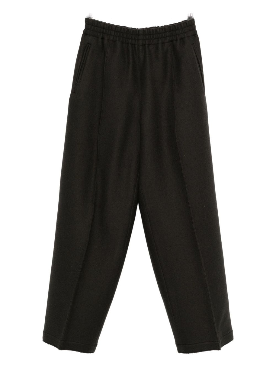Ami Paris Wool Wide-leg Trousers - Grey