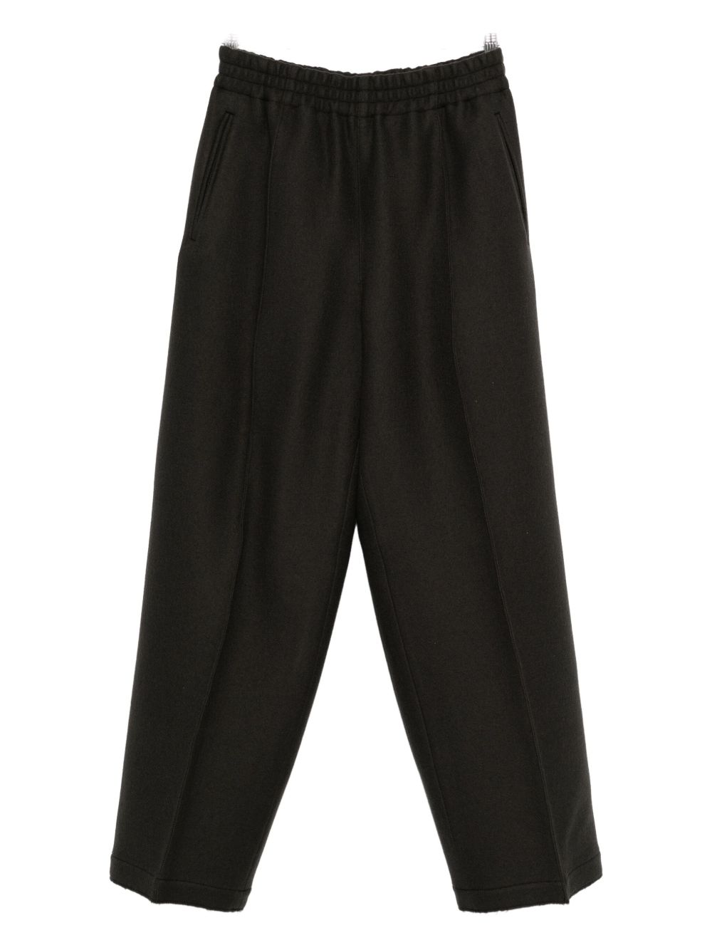 Ami Paris Wool Wide-leg Trousers - Grey