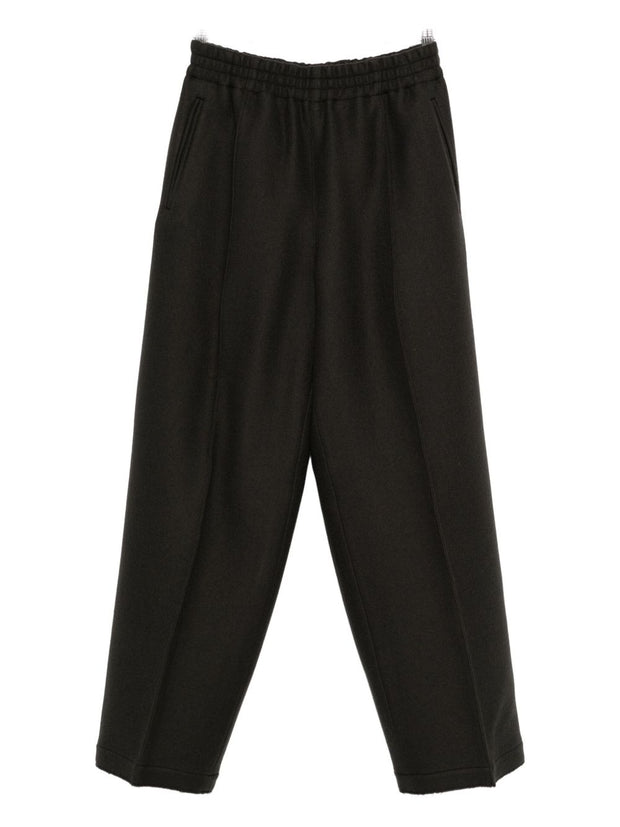 Ami Paris Wool Wide-leg Trousers - Grey