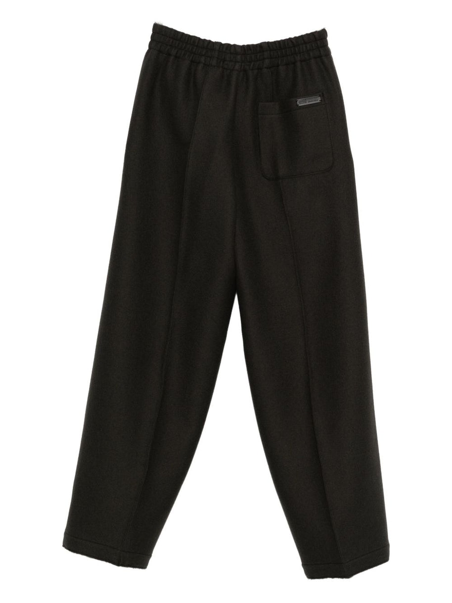 Ami Paris Wool Wide-leg Trousers - Grey