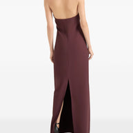 Brunello Cucinelli Silk Blend Maxi Dress - Bordeaux