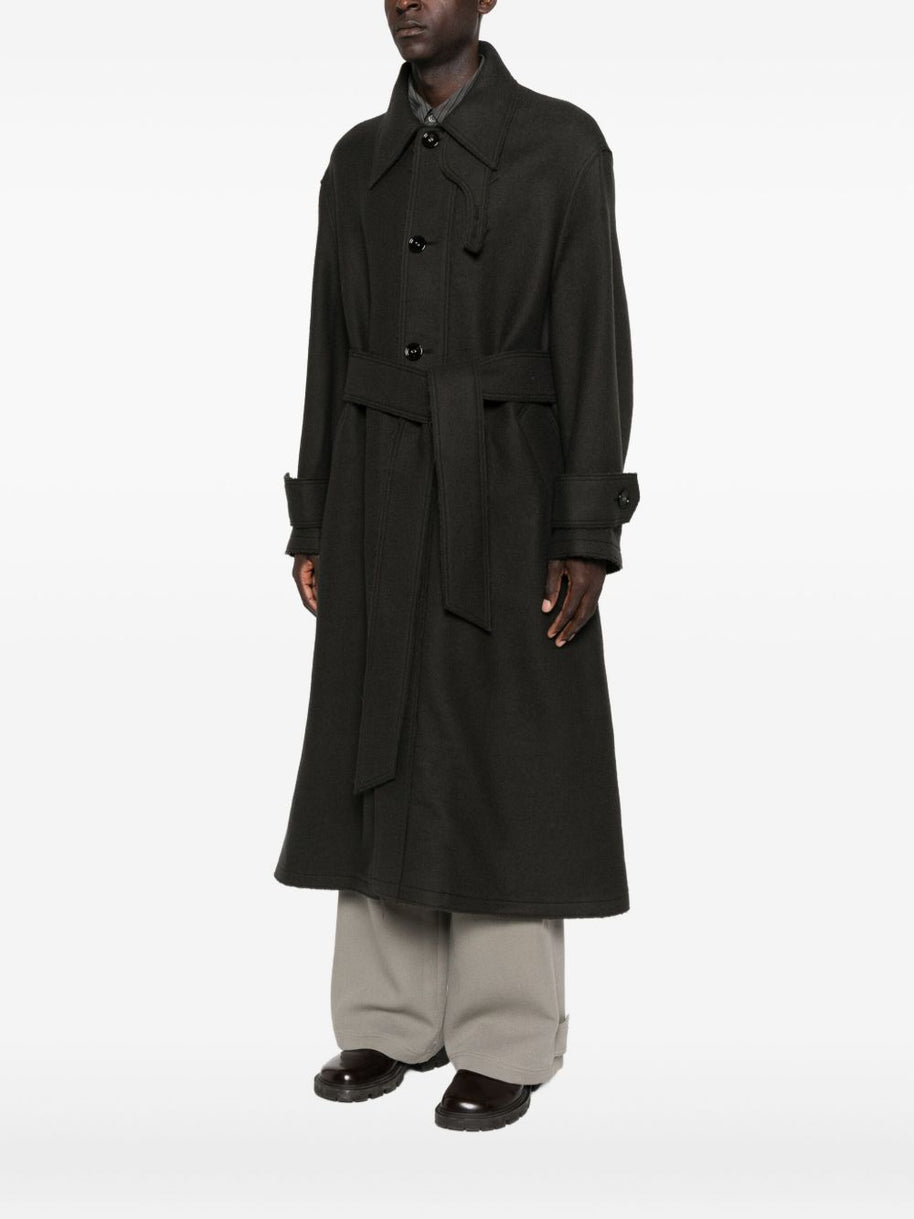 Ami Paris Wool Coat - Grey