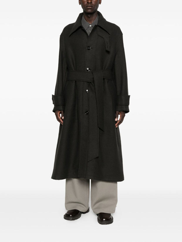 Ami Paris Wool Coat - Grey