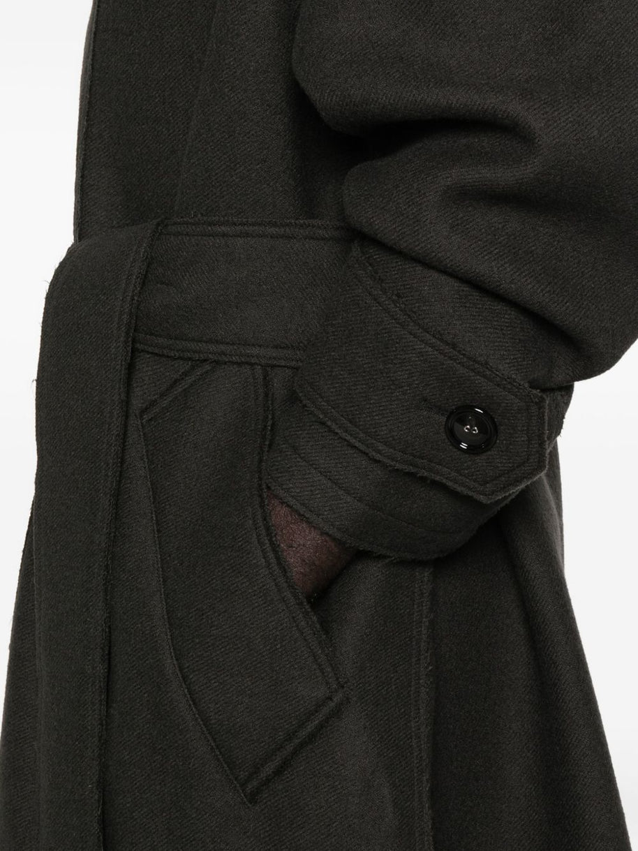 Ami Paris Wool Coat - Grey