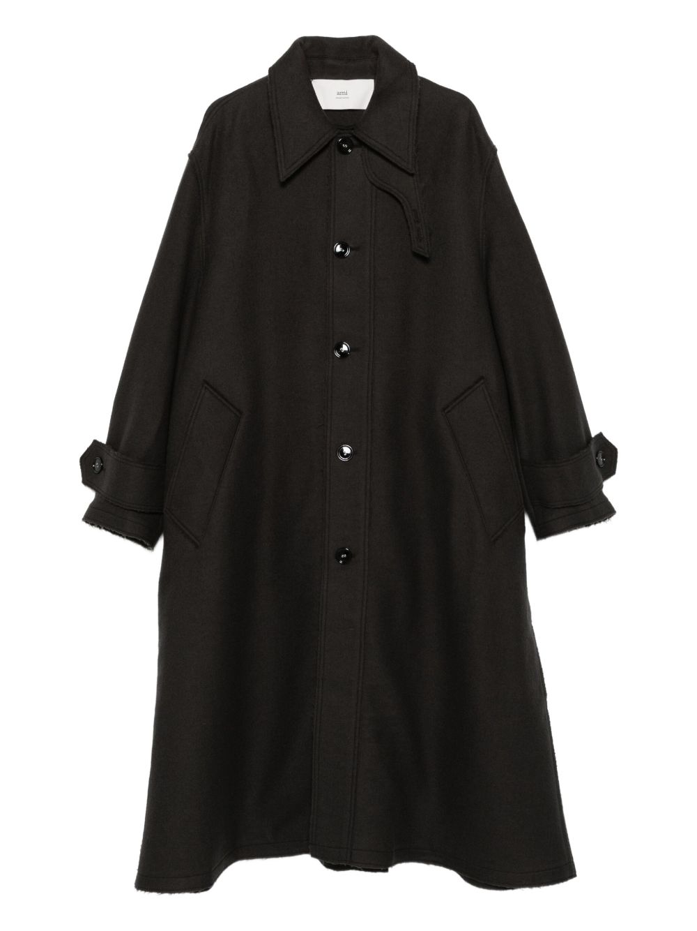 Ami Paris Wool Coat - Grey