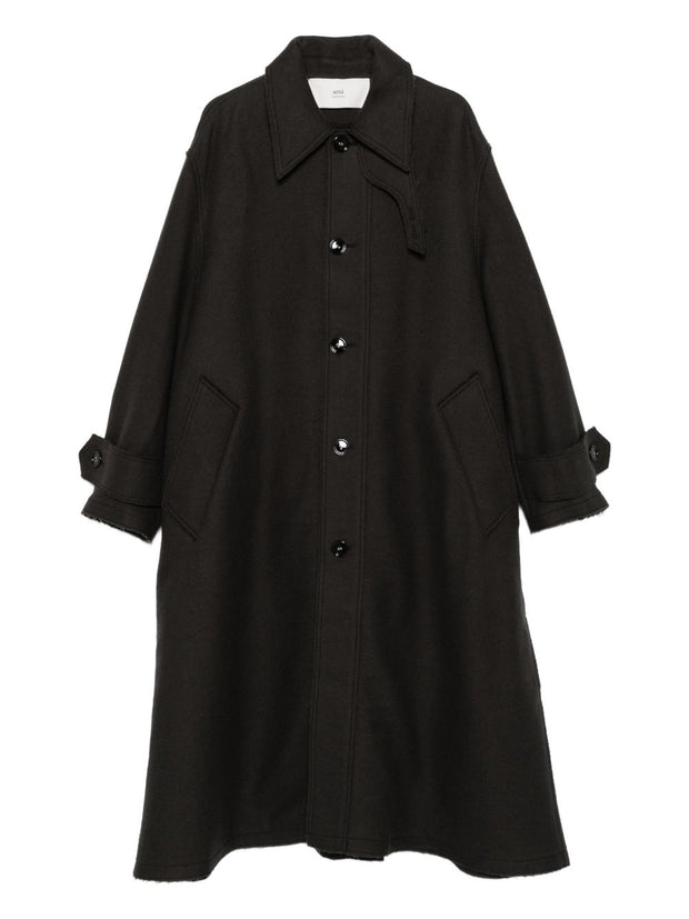 Ami Paris Wool Coat - Grey