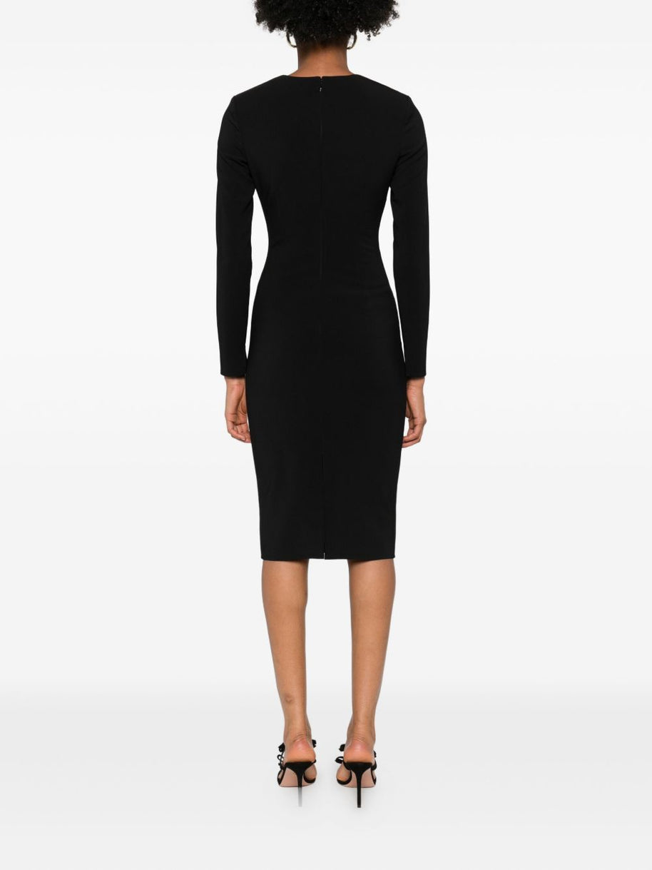 Elisabetta Franchi Midi Dress - Black