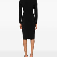 Elisabetta Franchi Midi Dress - Black