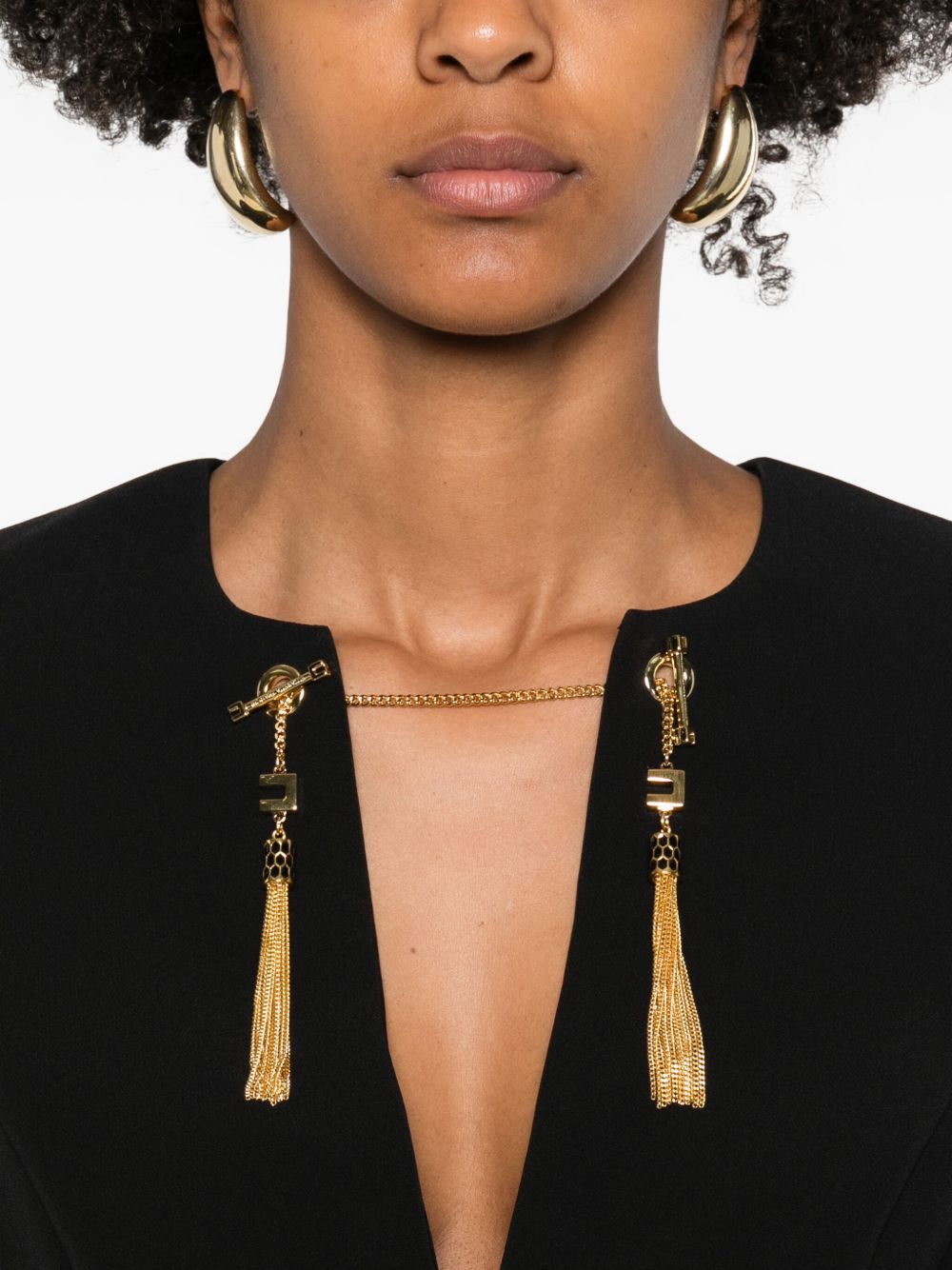 Elisabetta Franchi Midi Dress - Black