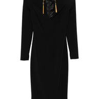 Elisabetta Franchi Midi Dress - Black