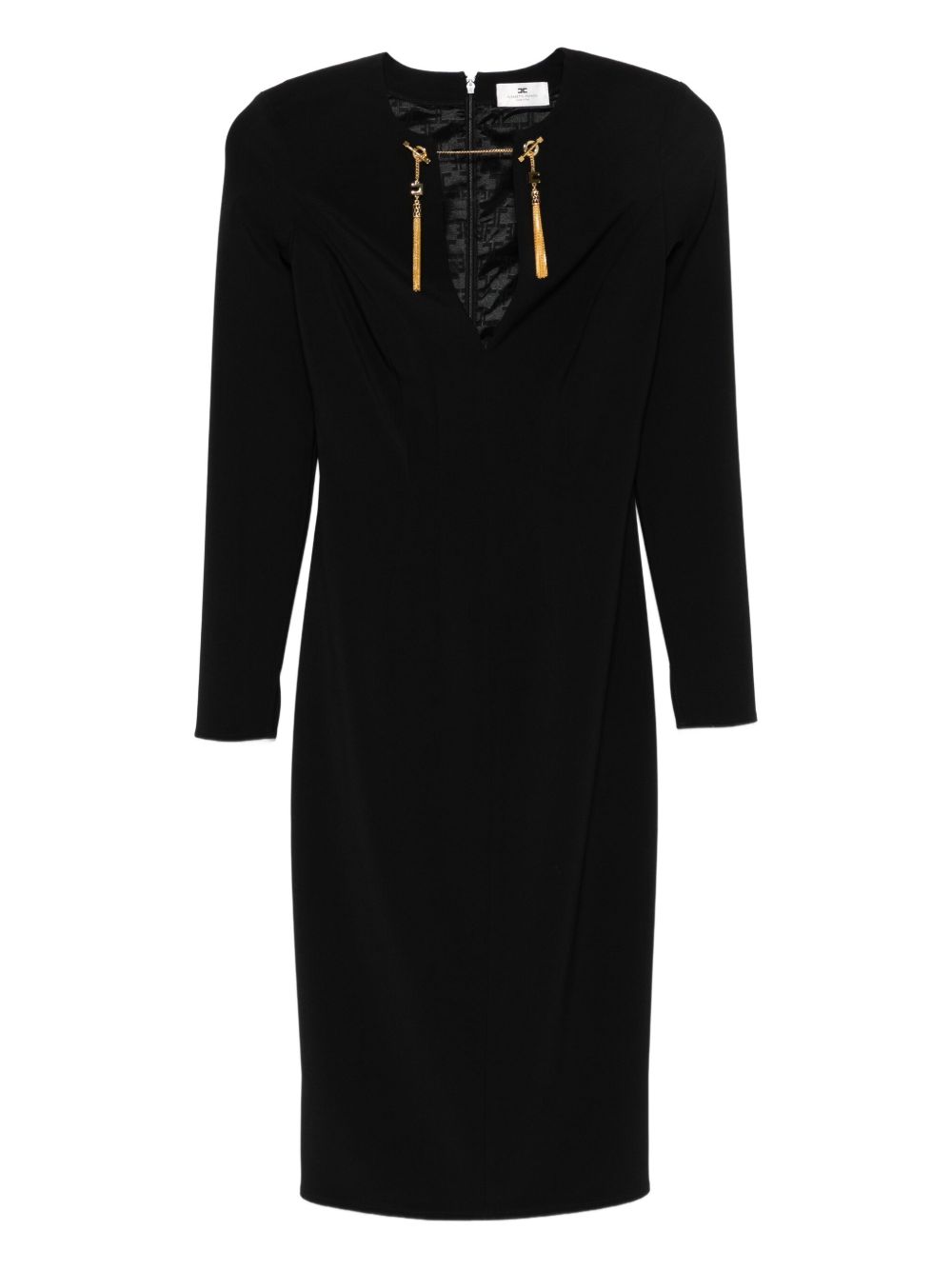 Elisabetta Franchi Midi Dress - Black