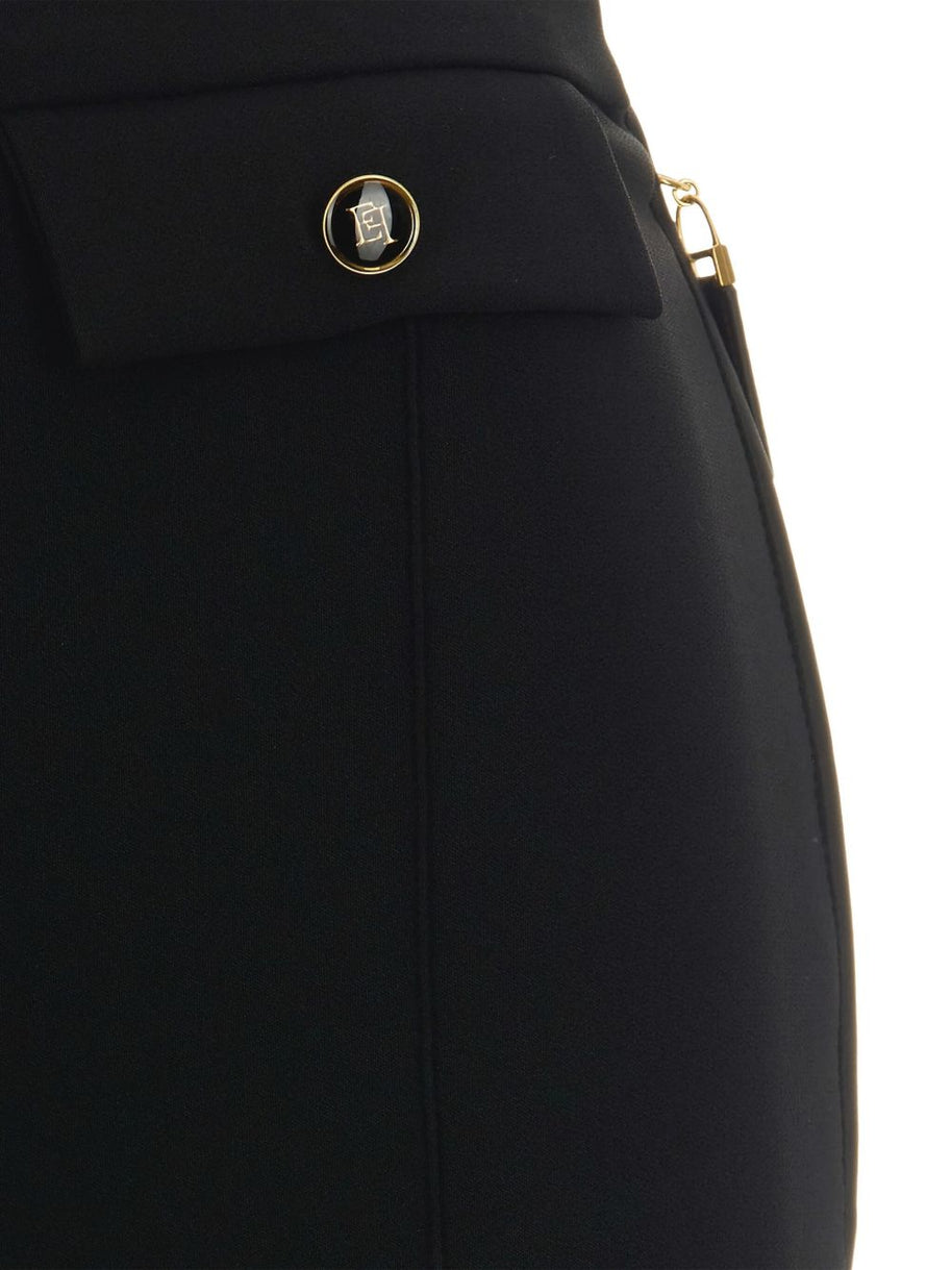 Elisabetta Franchi Flared Trousers Black