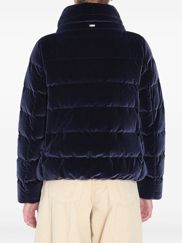 Herno Velvet Down Jacket Blue
