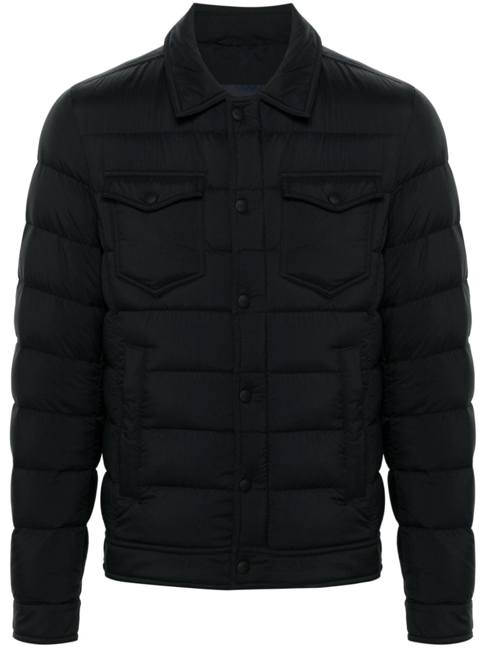 Herno La Denim Nylon Jacket Black