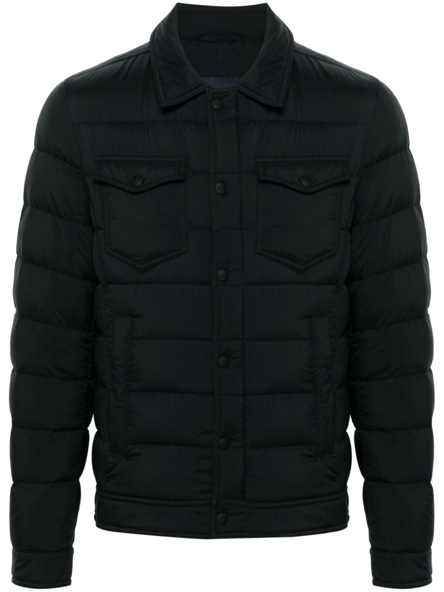 Herno La Denim Nylon Jacket Black