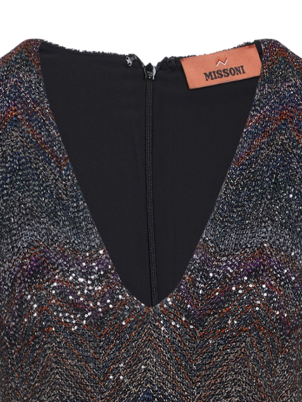 Missoni V-necked Short Dress MultiColour