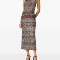 Missoni Sequin Embellished Halter Neck Long Dress