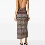 Missoni Sequin Embellished Halter Neck Long Dress
